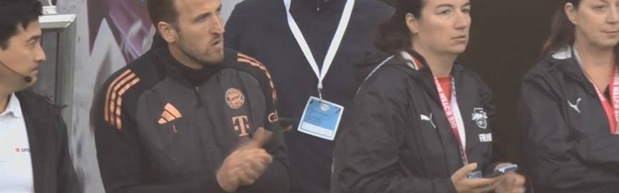 首冠到手！凯恩秒庆祝，与戴尔拥抱，德甲官方祝贺：不负追光之人