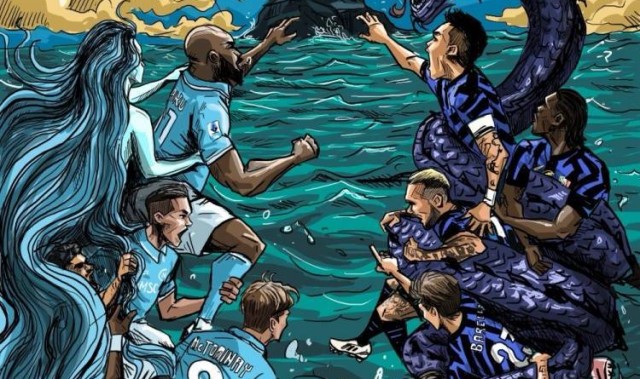 竞逐奖杯！意甲官方发布国米、那不勒斯争冠海报