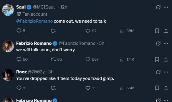 多纳鲁马交易有变？被曼城球迷喷是骗子，罗马诺回应：爱信不信